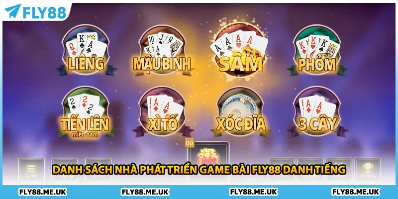 Danh sách nhà phát triển game bài FLY88 danh tiếng